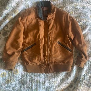 Vintage Winlit leather bomber flight jacket
